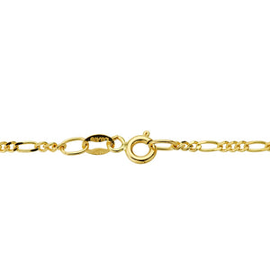 Cadena de oro 9 quilates modelo forzada 50cm cierre