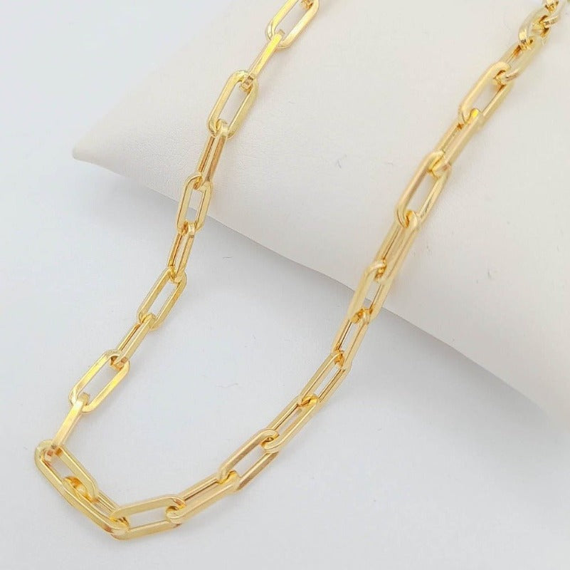 Cadena de oro de ley eslabón tipo bernardino unisex