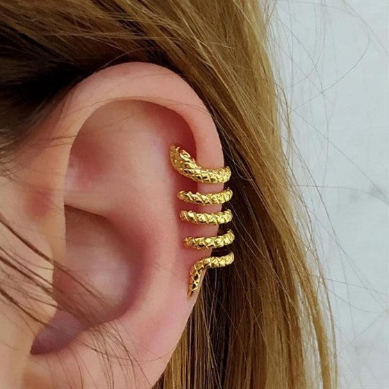 Earcuff serpiente pendiente sin agujero