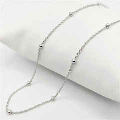 Silver ball chain 40 cm - Joyeria Pepe Lozano