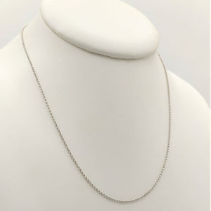 Cadena de plata roló fina 45 cm cuello