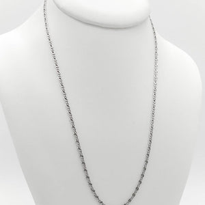 Cadena de plata tipo ojo de perdiz de 50 cm de largo y 2,5 mm de ancho cuello