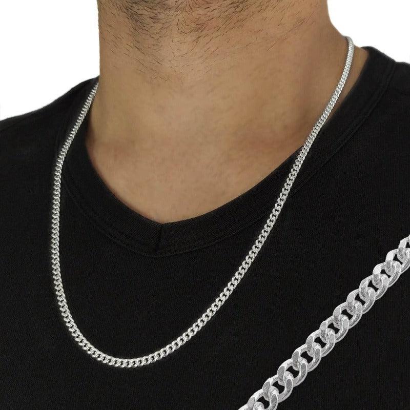 Cadena de plata de ley 925 cubana 60cm 18 gramos de peso y 3,5 mm de ancho