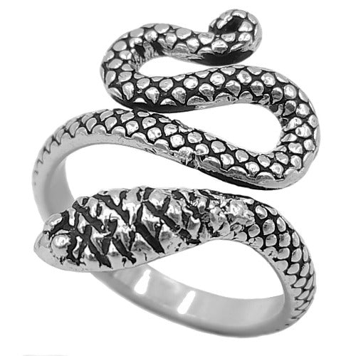 anillo de plata serpiente