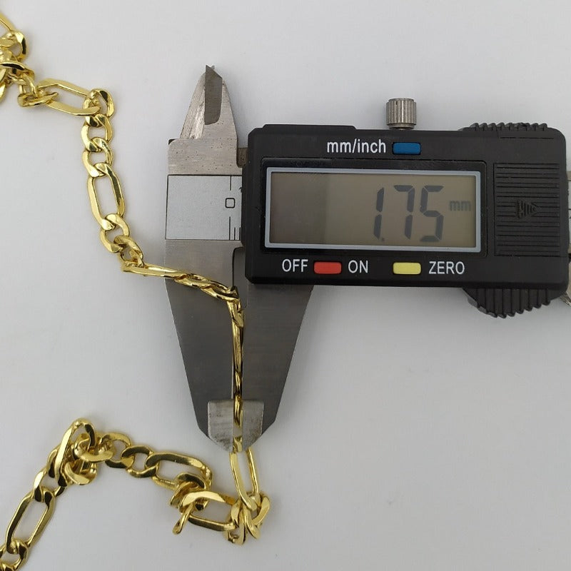 Cadena de oro de ley 18k cubana 60cm, 18,4 gramos grosor