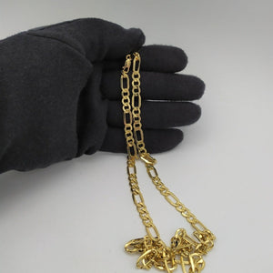 Cadena de oro de ley 18k cubana 60cm, 18,4 gramos mano
