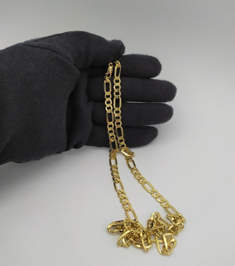 Cadena de oro de ley 18k cubana 60cm, 18,4 gramos mano