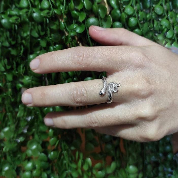 Silver snake ring