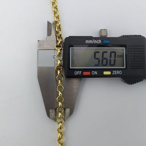 Cadena de oro de ley 18k roló de 60cm anchura