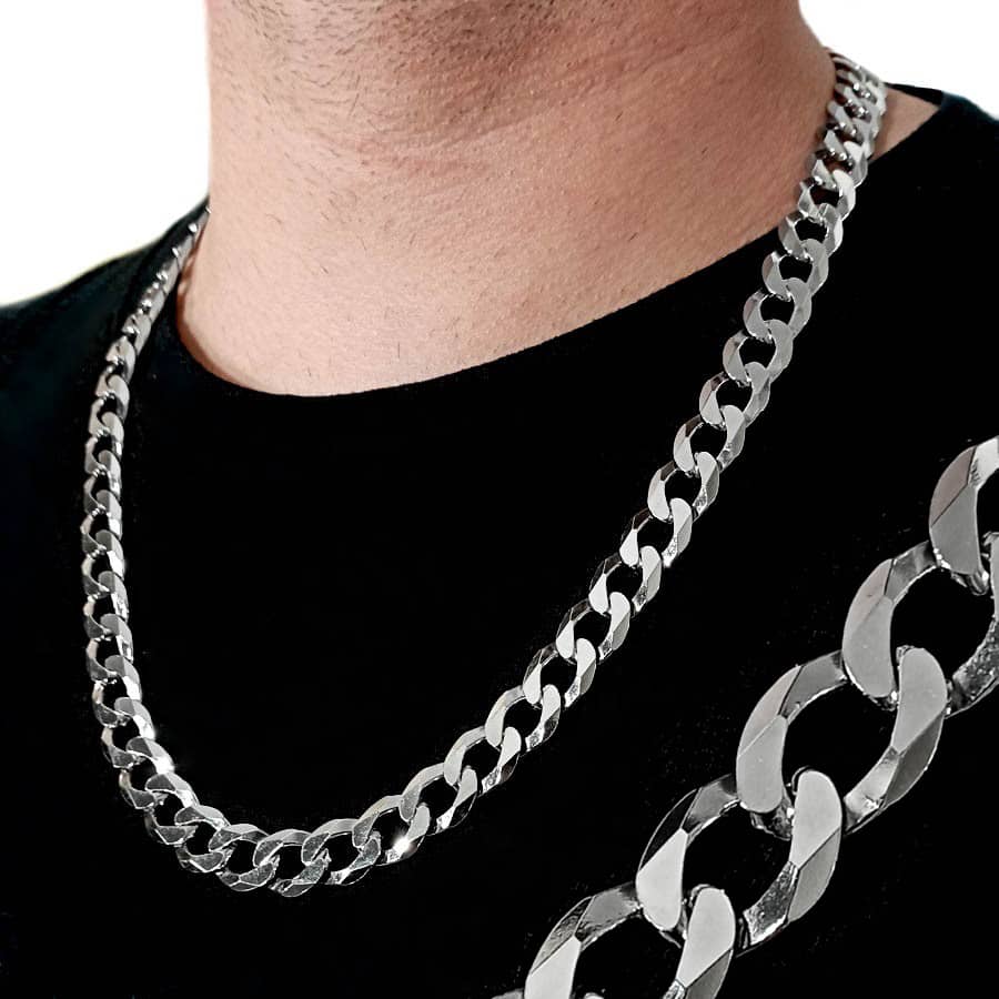 Paga en 3 cuotas sin intereses. Envío gratis. Cadena de plata de ley 925 de 60 cm de largo y 10,7 mm de ancho. 