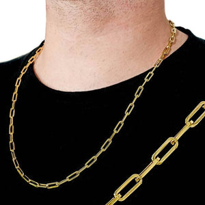 Cadena de oro de ley eslabón tipo bernardino unisex cuello