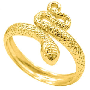 Anillo de oro de ley 18k en forma de serpiente de fabricación propia