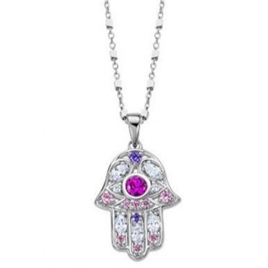 Colgante de plata de ley 925 de la marca LOTUS con piedras de colores