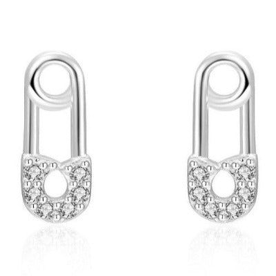 Pendientes Plata Ley 925m Trepador Rodiado Motivo Círculo Trébol Cuatro