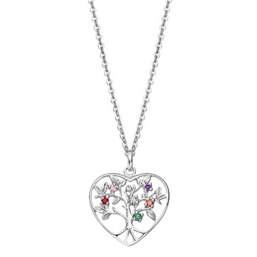 Colgante de plata de ley 925 de la marca LOTUS en forma de corazón con árbol de la vida