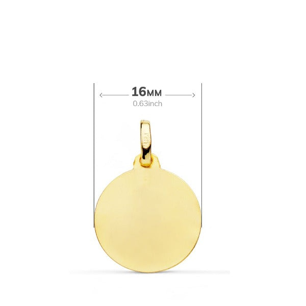 Medaglietta Oro 18k Vergine Di Lourdes – Gioiello Prima Comunione Per Donna/Ragazza, 12x18mm, Fatta A Mano In Spagna - 3