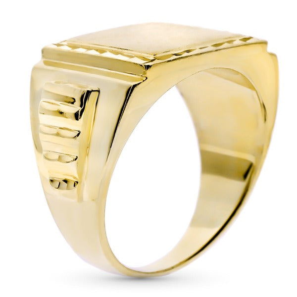 Sello oro 18k cuadrado macizo