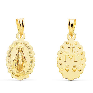 Medalla de oro 18k de la Virgen del Rocío. Envíos gratis en 48/72h