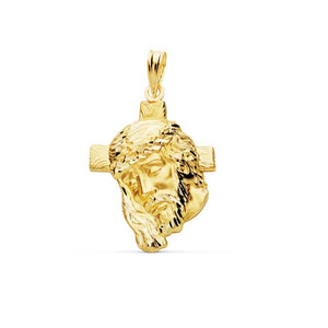 Colgante de oro de ley 18k cristo con cruz