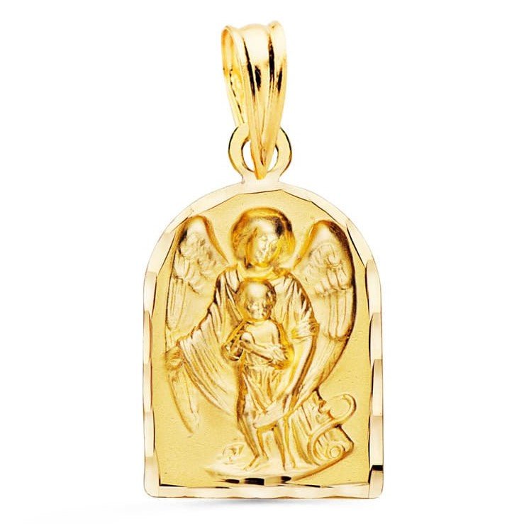 Medalla bebé oro ángel capilla - Joyeria Pepe Lozano
